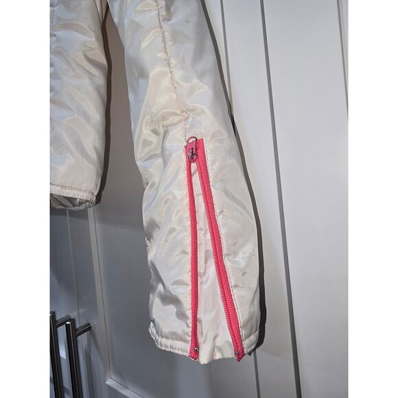 Retro White & Pink Zip Jacket – Size Small - Picture 12 of 16